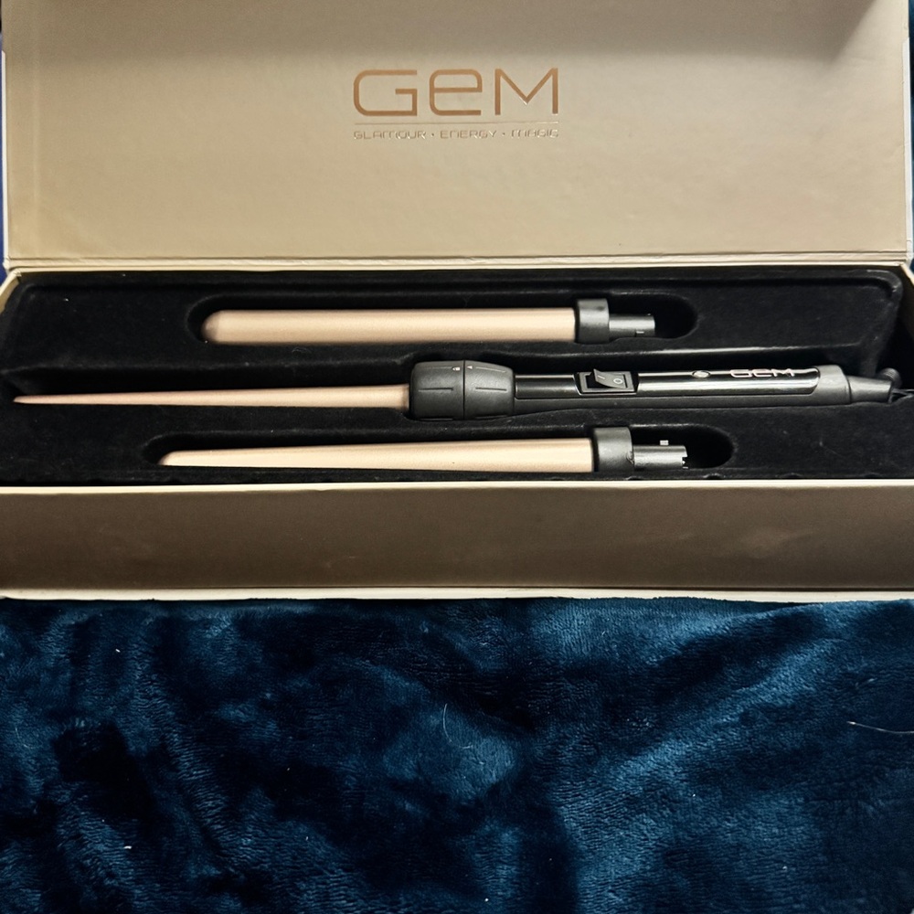 GEM Hair Styling Wand Set - Black and Gold